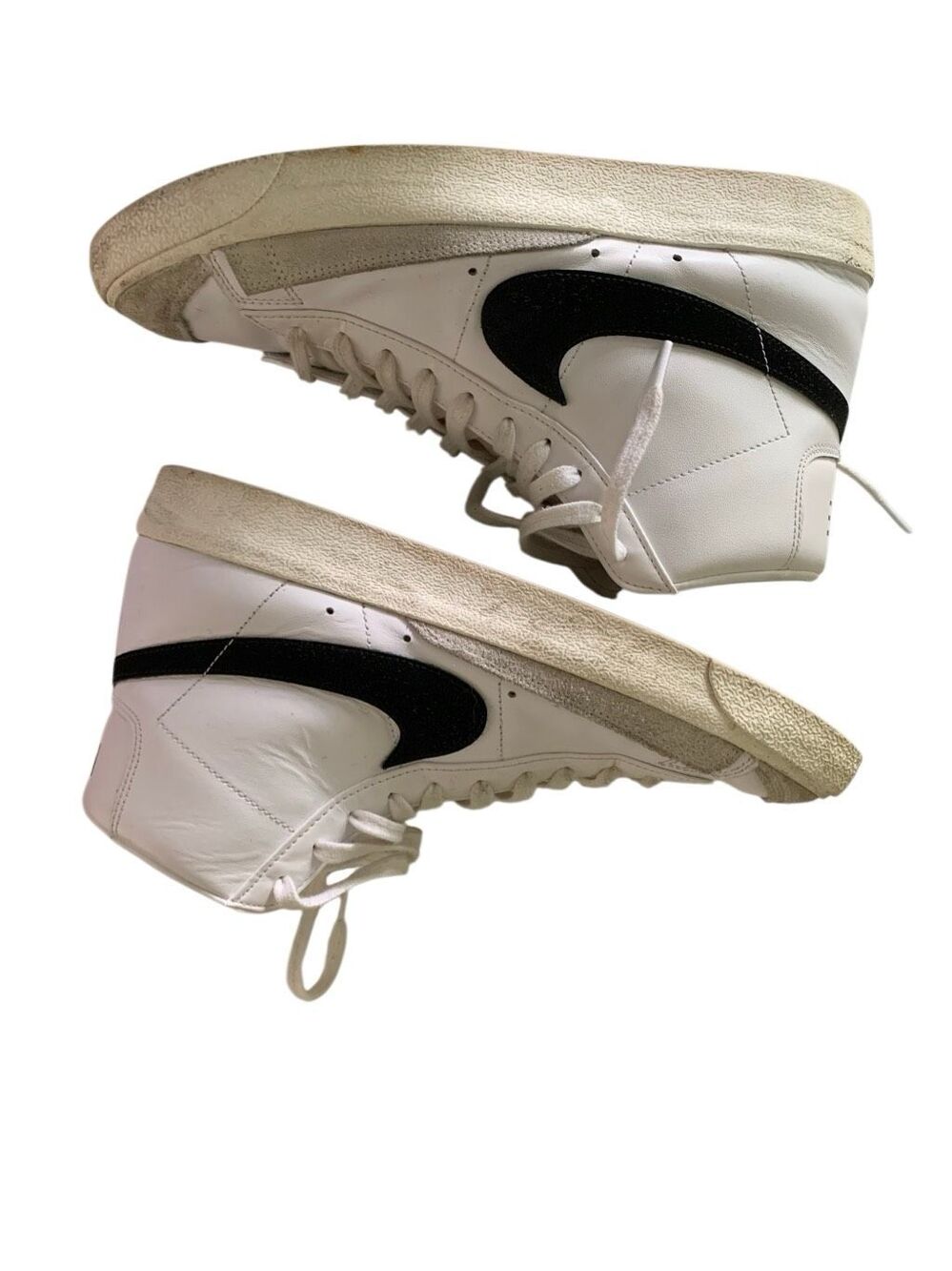 Nike Blazer high top shoes white black men's size 12